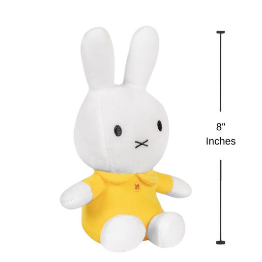 Color your World with Miffy Miffy with Yellow Sewn-In Dress 8" Inch Collectible Stuffed Animal Plush Toy