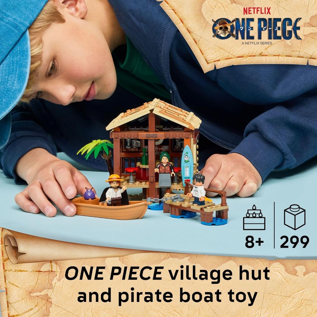 LEGO® ONE PIECE Windmill Village Hut Building Kit 75636, 299 Pieces