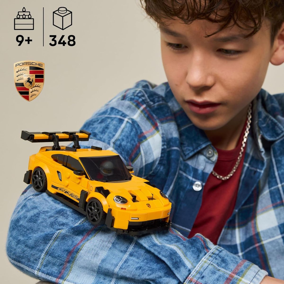 LEGO® Speed Champions Porsche 911 GT3 RS Super Car Building Kit 77239, 348 Pieces