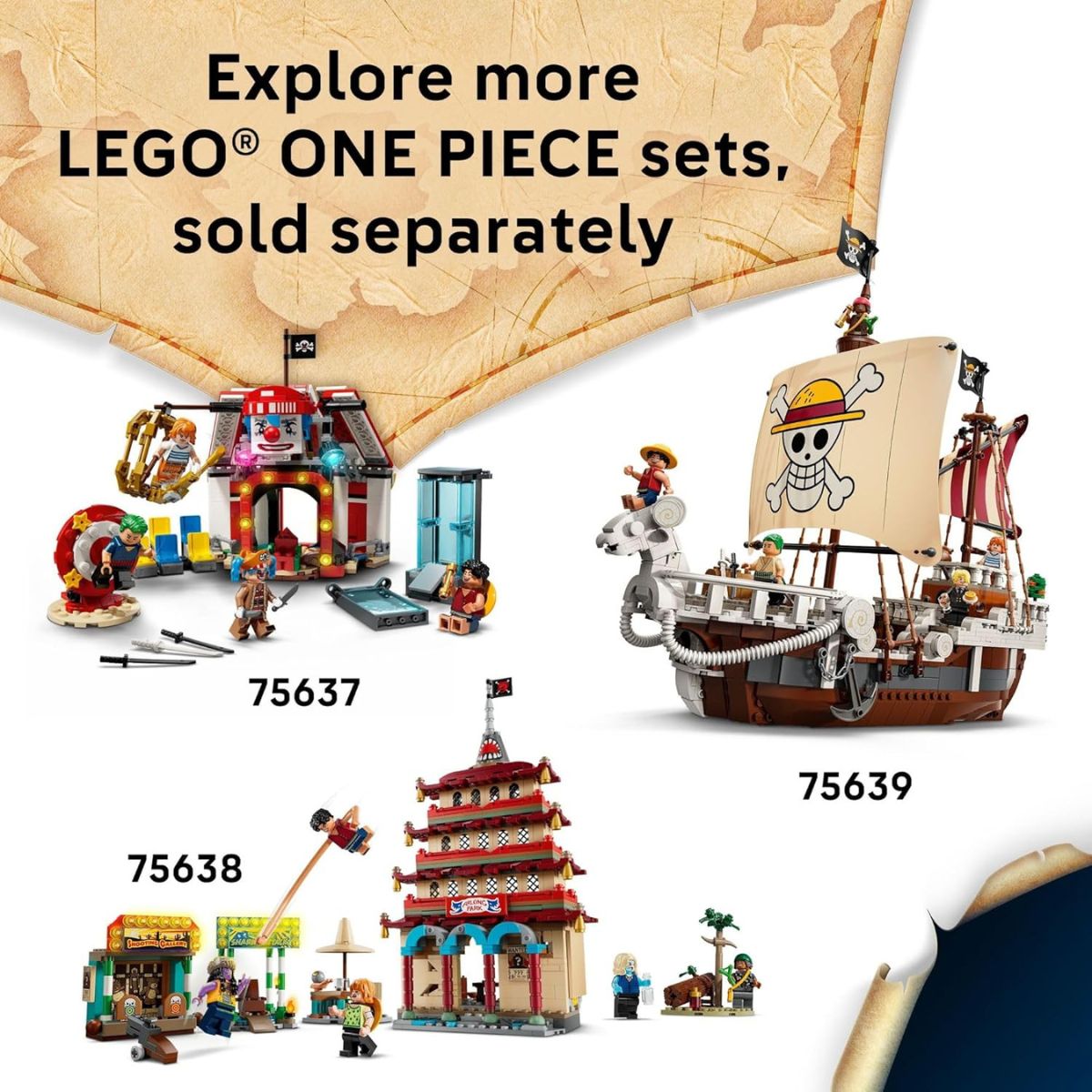 LEGO® ONE PIECE Windmill Village Hut Building Kit 75636, 299 Pieces