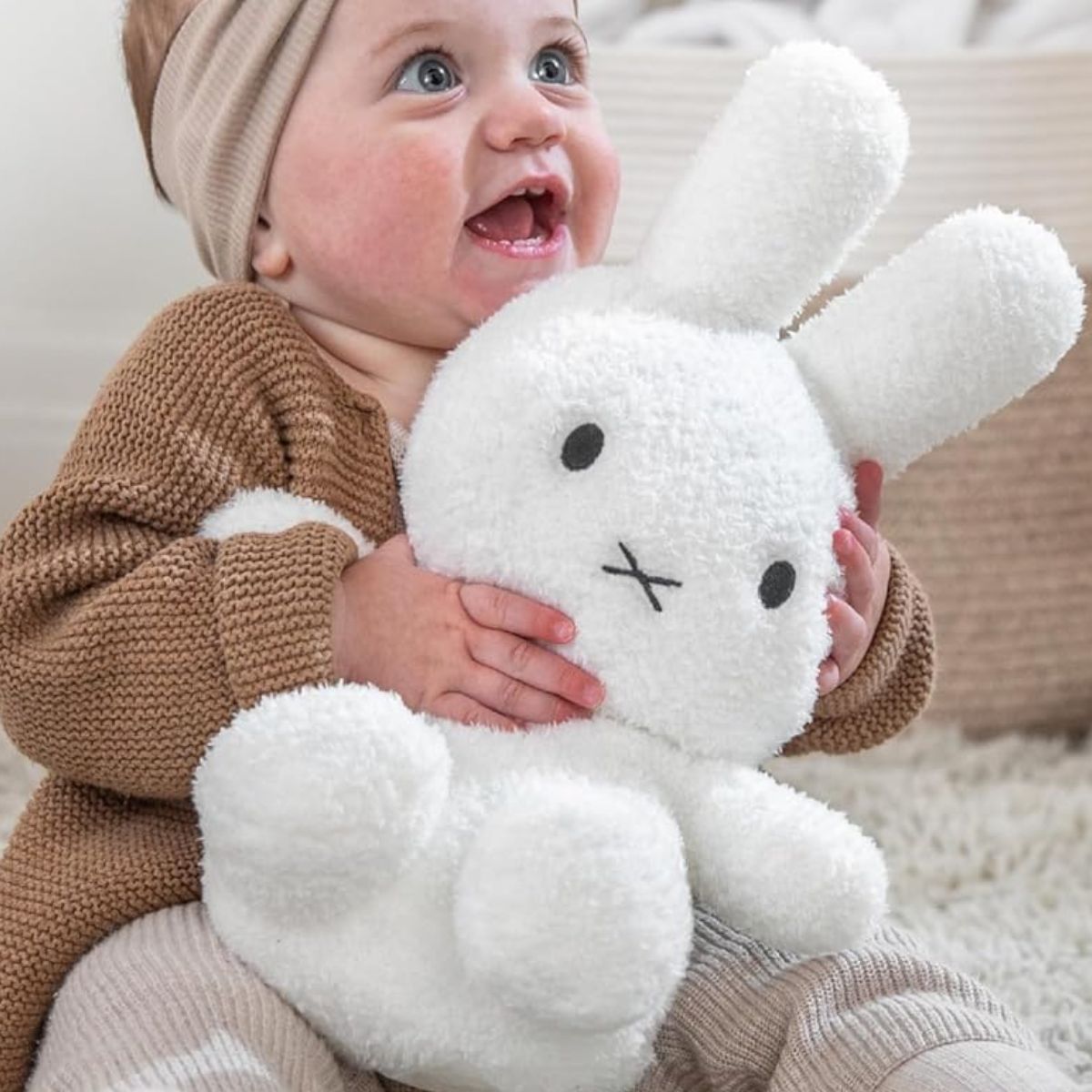 Color your World with Miffy Cuteeze Miffy White 12 Inch Collectible Stuffed Animal Plush Toy