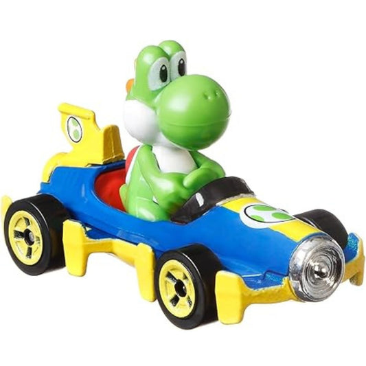 Hot Wheels Mario Kart 1:64 Die-Cast Yoshi Mach 8 Vehicle Car