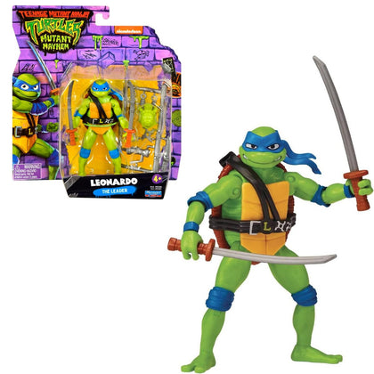 TMNT Teenage Mutant Ninja Turtles: Mutant Mayhem 4.25” Inches Leonardo Action Figure Toy