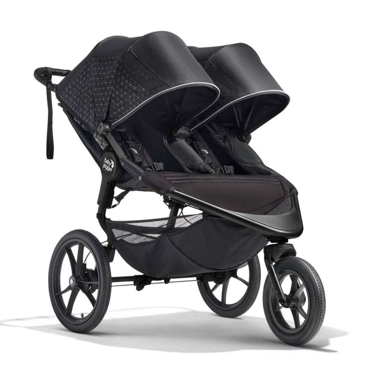 Baby Jogger Summit X3 Double Jogging Stroller, Midnight Black
