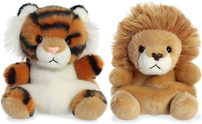 Aurora® Palm Pals™ Zoo Duo 5" Inch Plush Set, Indy Tiger & Leno Lion