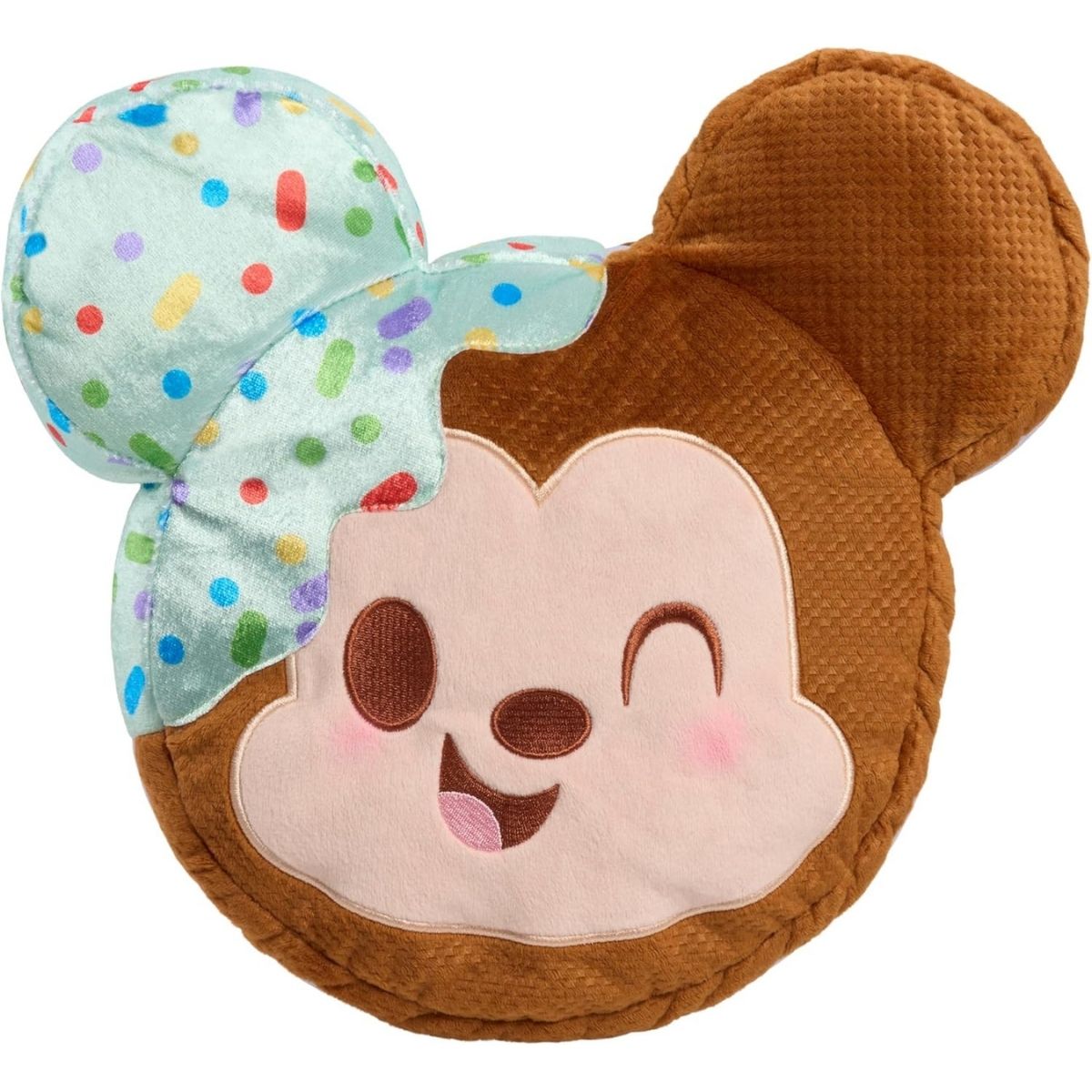 Front view of the 10-inch Disney Munchlings Mickey Mouse Mint Dipped Ice Cream Sandwich plush showing his round ears, sweet smile, and mint green details.