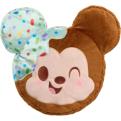 Front view of the 10-inch Disney Munchlings Mickey Mouse Mint Dipped Ice Cream Sandwich plush showing his round ears, sweet smile, and mint green details.