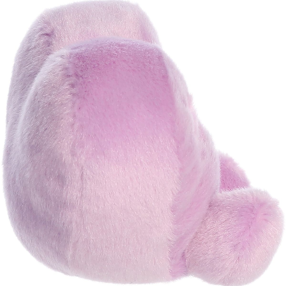 Side profile thumbnail of the mini heart plush showcasing its plump, rounded depth and soft plush texture.
