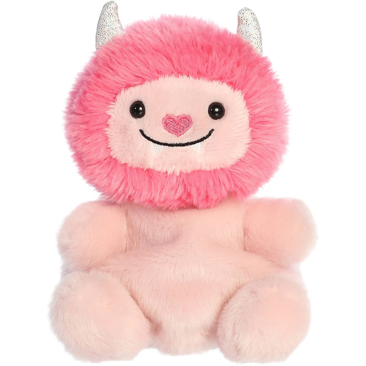 Front view thumbnail of the cute Susan Love Monster plush sitting straight, highlighting its wide stitched smile and heart nose.