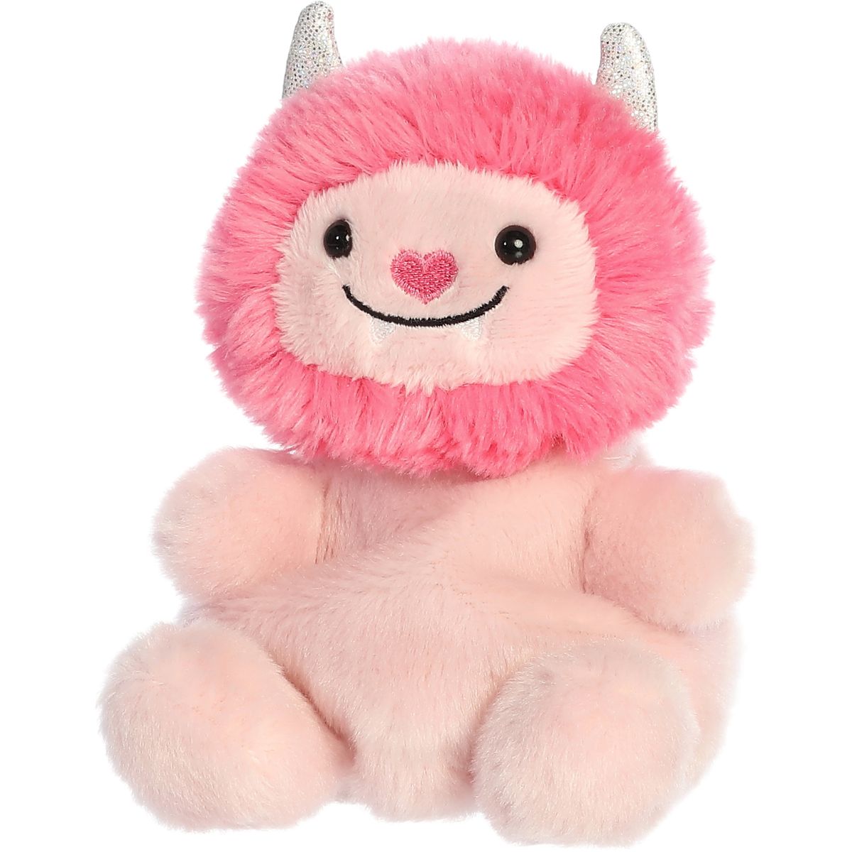Another front view thumbnail of the smiling Susan Love Monster plush sitting upright.