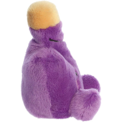Side profile thumbnail of the mini purple potion plush showcasing its rounded depth and the silhouette of its neck and cork.