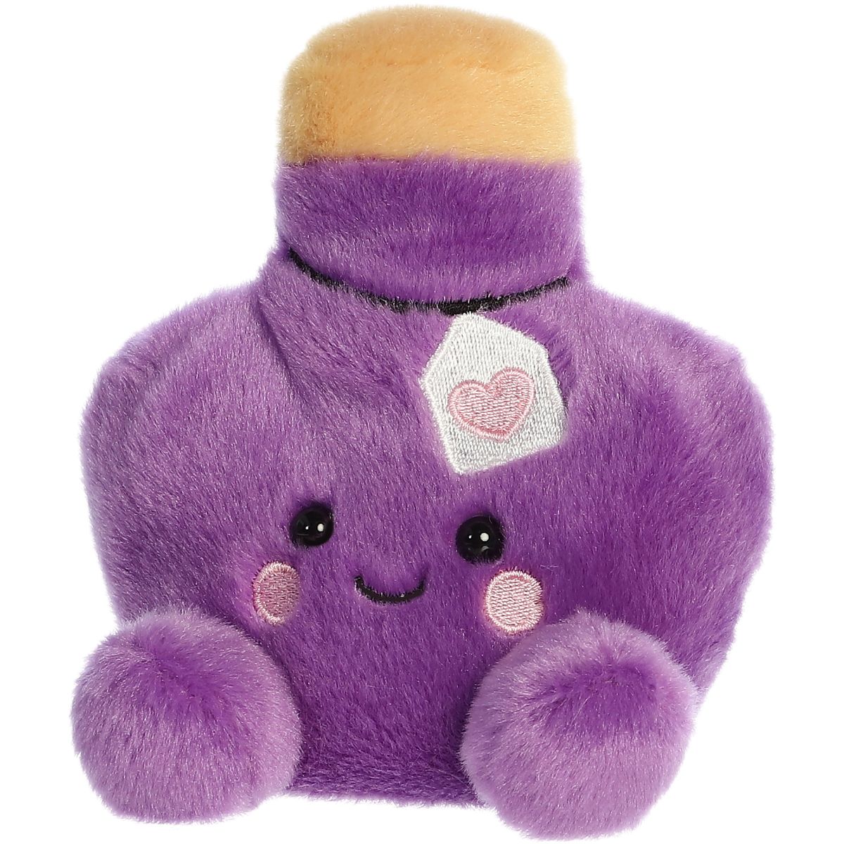 Another front view thumbnail of the smiling purple love potion plush sitting upright.