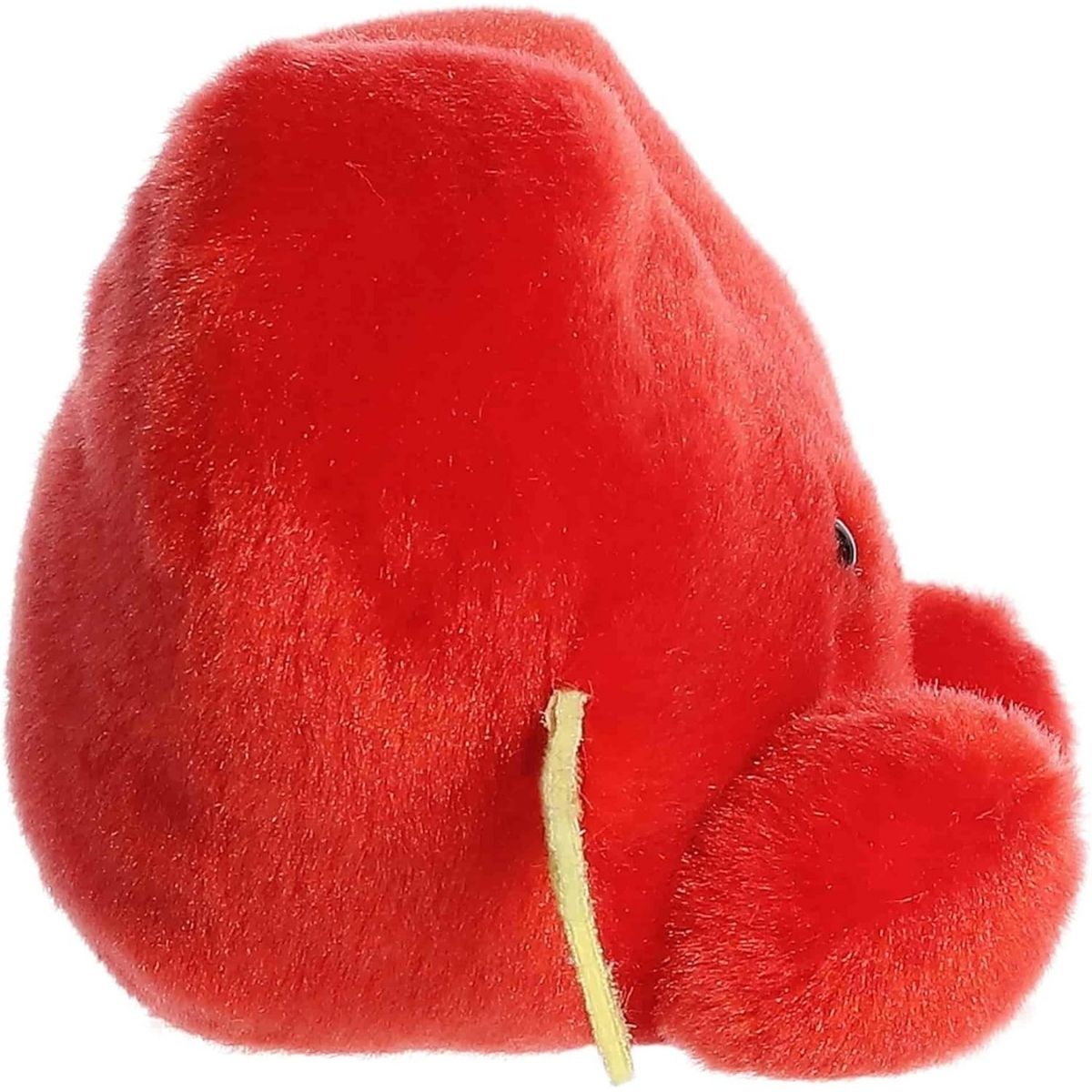 Side profile view of the Palm Pals Romeo Cupid Heart plush highlighting its plump, rounded shape and the gold arrow detail sticking out the side.