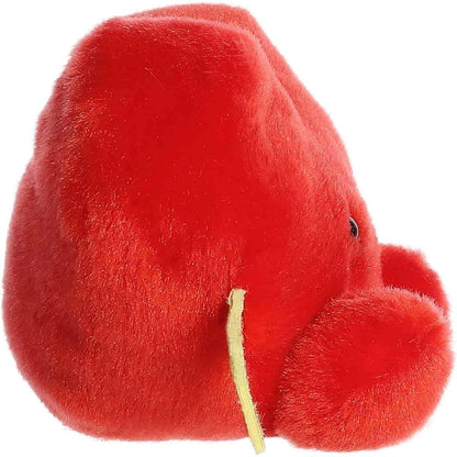 Side profile view of the Palm Pals Romeo Cupid Heart plush highlighting its plump, rounded shape and the gold arrow detail sticking out the side.