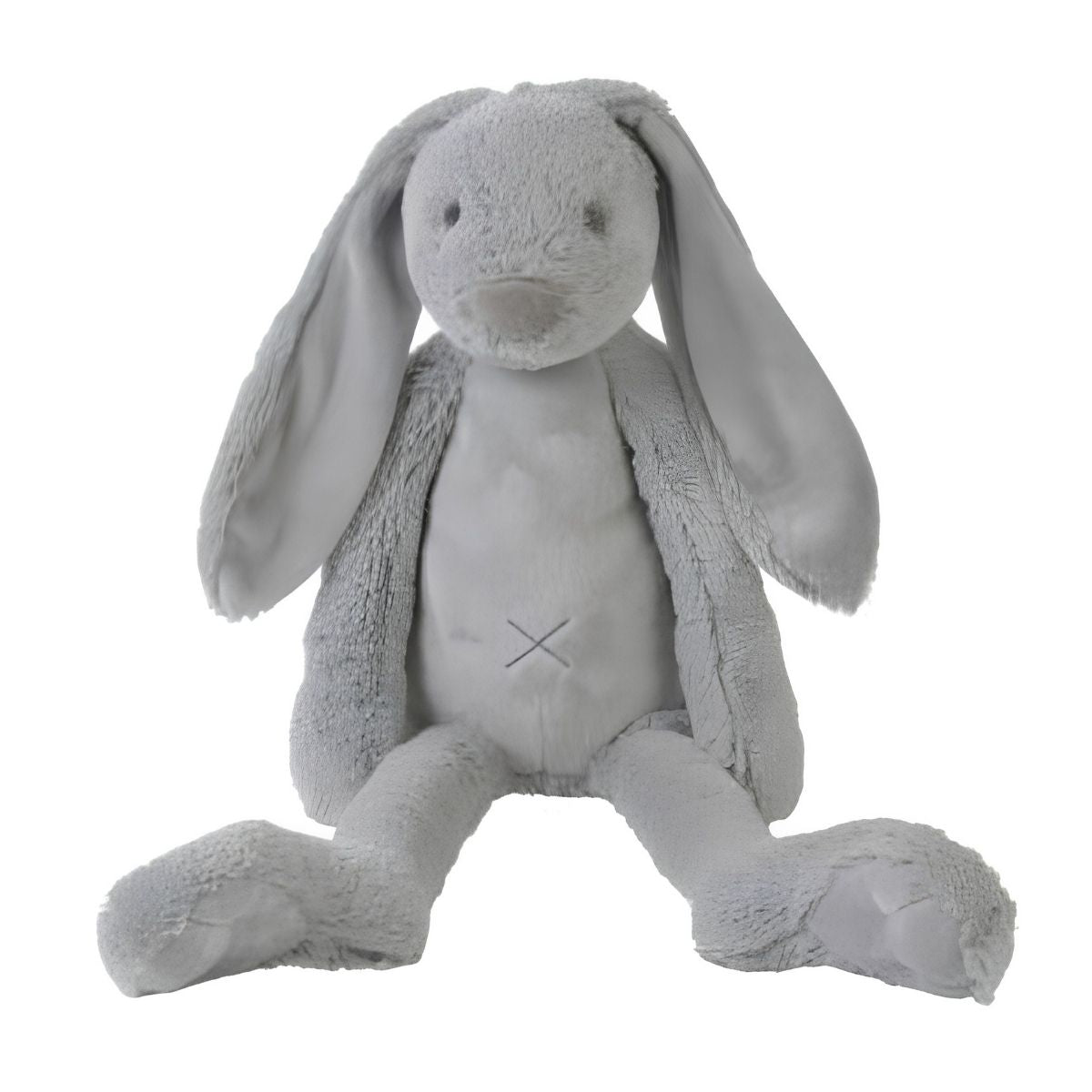 Happy Horse Rabbit Richie classic light grey plush stuffed animal bunny sitting against a white background.