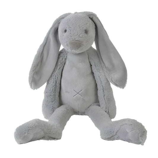 Happy Horse Rabbit Richie classic light grey plush stuffed animal bunny sitting against a white background.