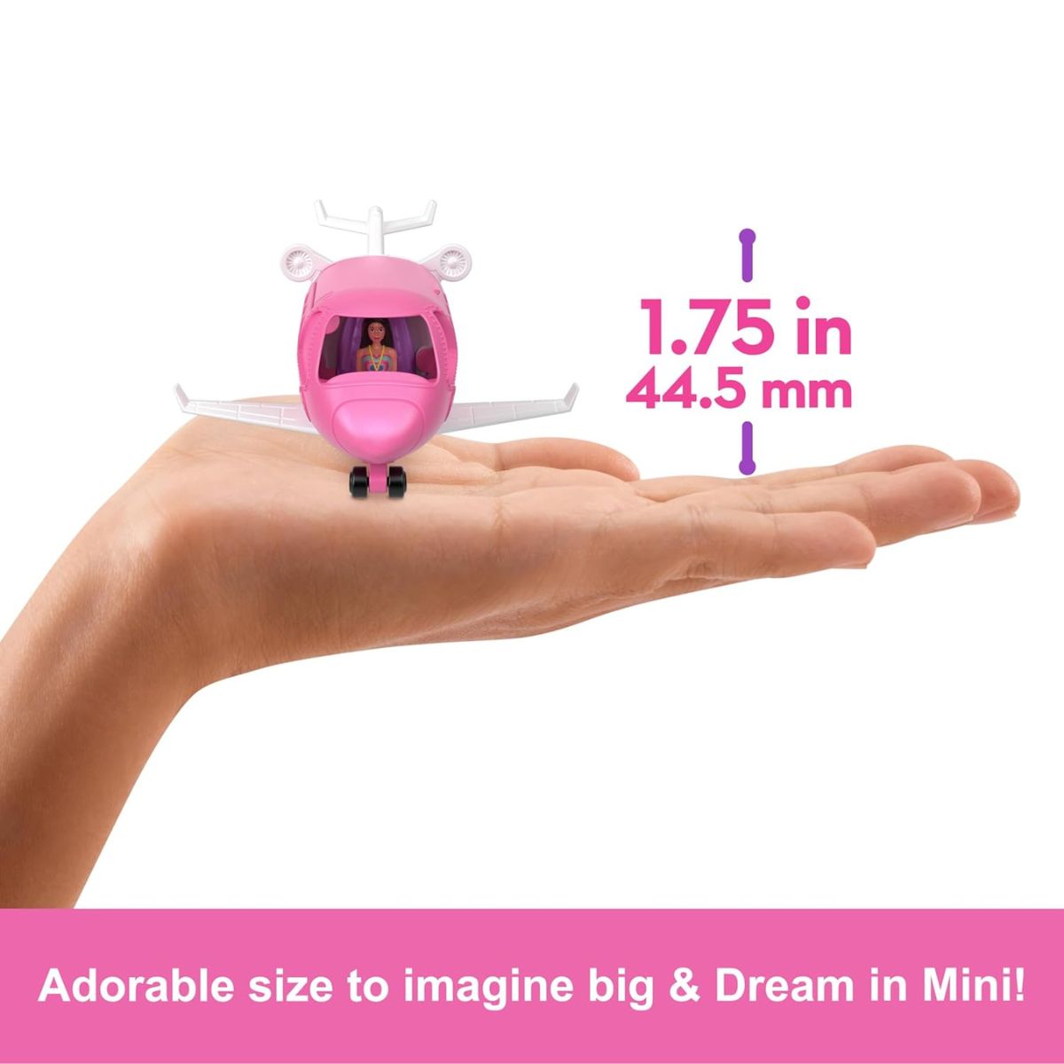 Barbie Mini BarbieLand 1.5" Inch Doll with Color Changing Dreamplane Airplane Vehicle Set