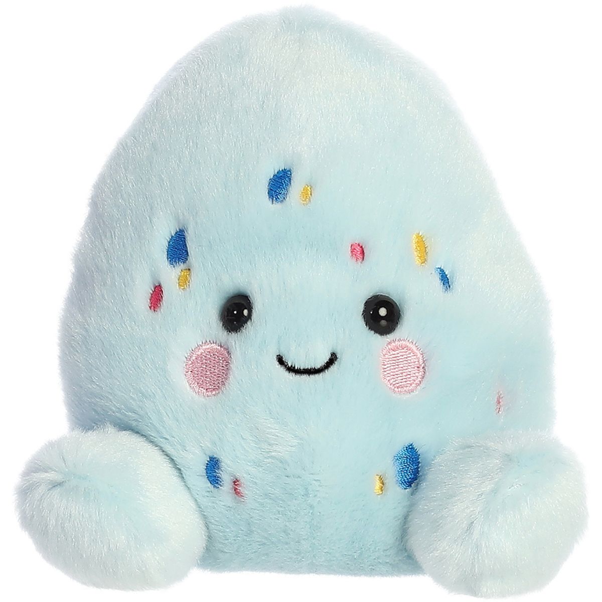 Front view thumbnail of the cute Shellie Robin Egg plush sitting straight, highlighting its symmetrical face, rosy cheeks, and small blue feet.
