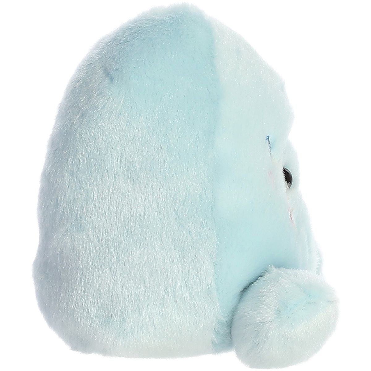 Side profile thumbnail of the mini egg plush showcasing its rounded depth and soft sitting posture.