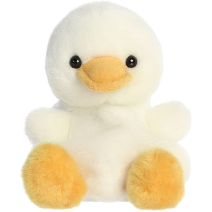 Front view thumbnail of the cute Gavin Goose plush sitting straight, highlighting its symmetrical face and outspread orange webbed feet.