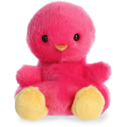 Front view thumbnail of the cute Peyton Pink Chick plush sitting straight, highlighting its symmetrical face and outspread pink wings.