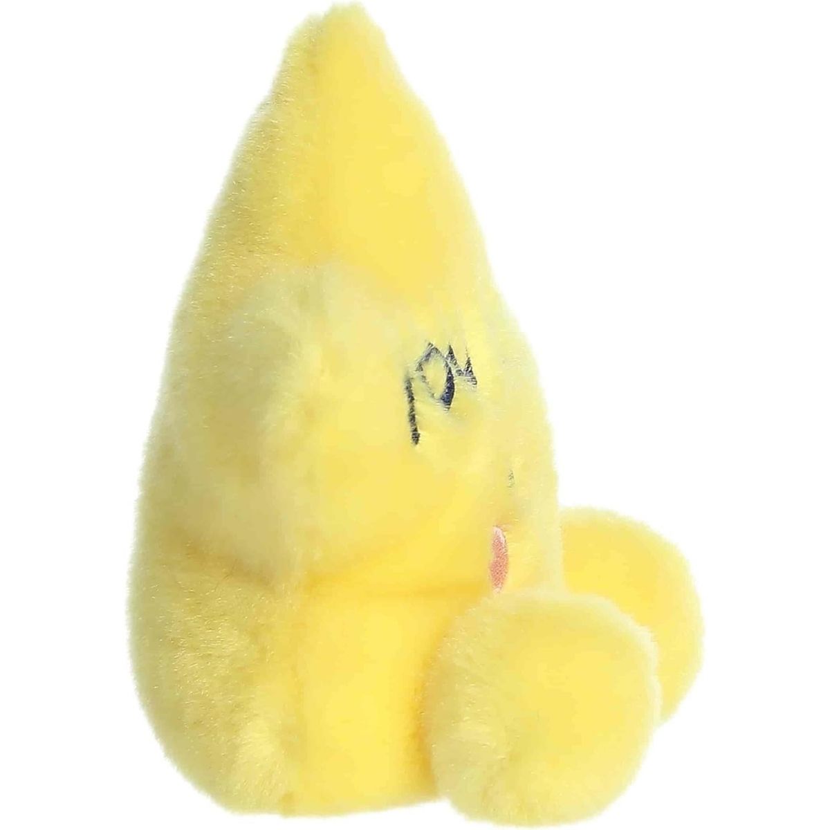 Side profile view of the Palm Pals star plush highlighting its plump, rounded shape and little plush points.