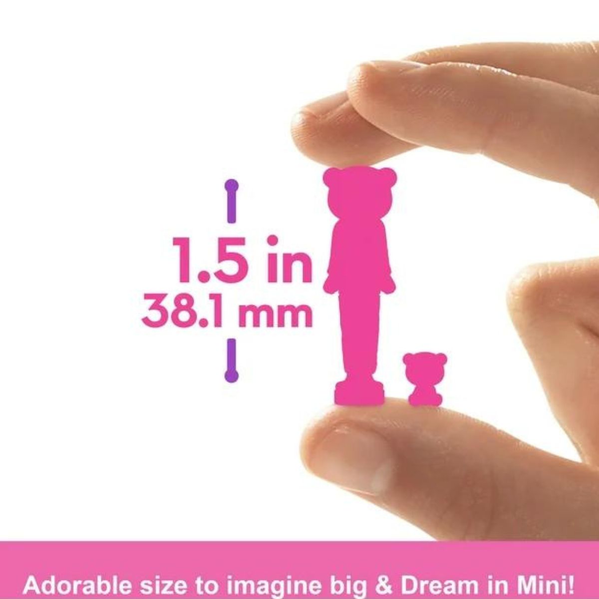 Mini BarbieLand Cutie Reveal 1.5" Inch Mystery Doll, 1 Doll (Styles May Vary)