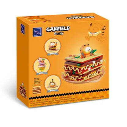Back of the official packaging for the Pantasy The Garfield Movie Lasagna kit #86807.