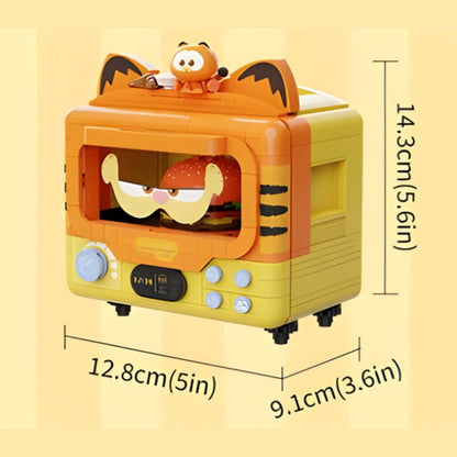 Detailed dimensions and size guide for the Pantasy Garfield Smart Oven building block model.