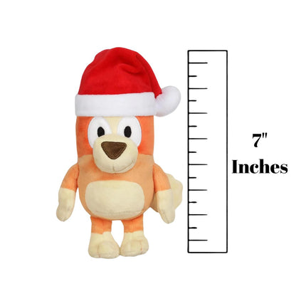 Bluey Christmas 7" Inch Stuffed Animal Plush Toy, Festive Bingo