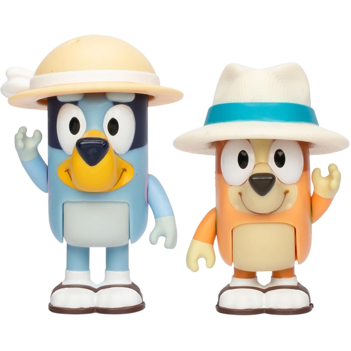 Bluey Figure 2-Pack On Holiday 2" Inch Toy Figure Pack, Bluey & Bingo