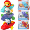 Fisher-Price 2-Piece Wind-Up Paddle Boat with Figure Baby Bath Toys Ages 1-3 (Styles May Vary)