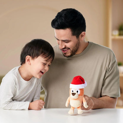 Bluey Christmas 7" Inch Stuffed Animal Plush Toy, Festive Bingo