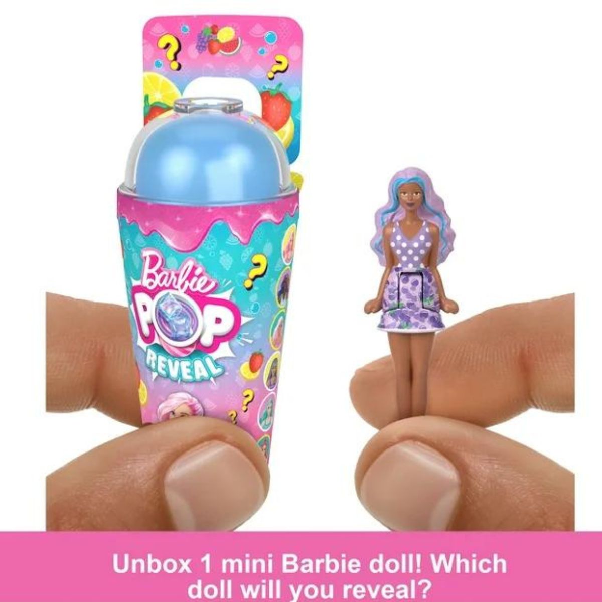 Mini BarbieLand Pop Reveal 1.5" Inch Mystery Doll, 1 Doll (Styles May Vary)