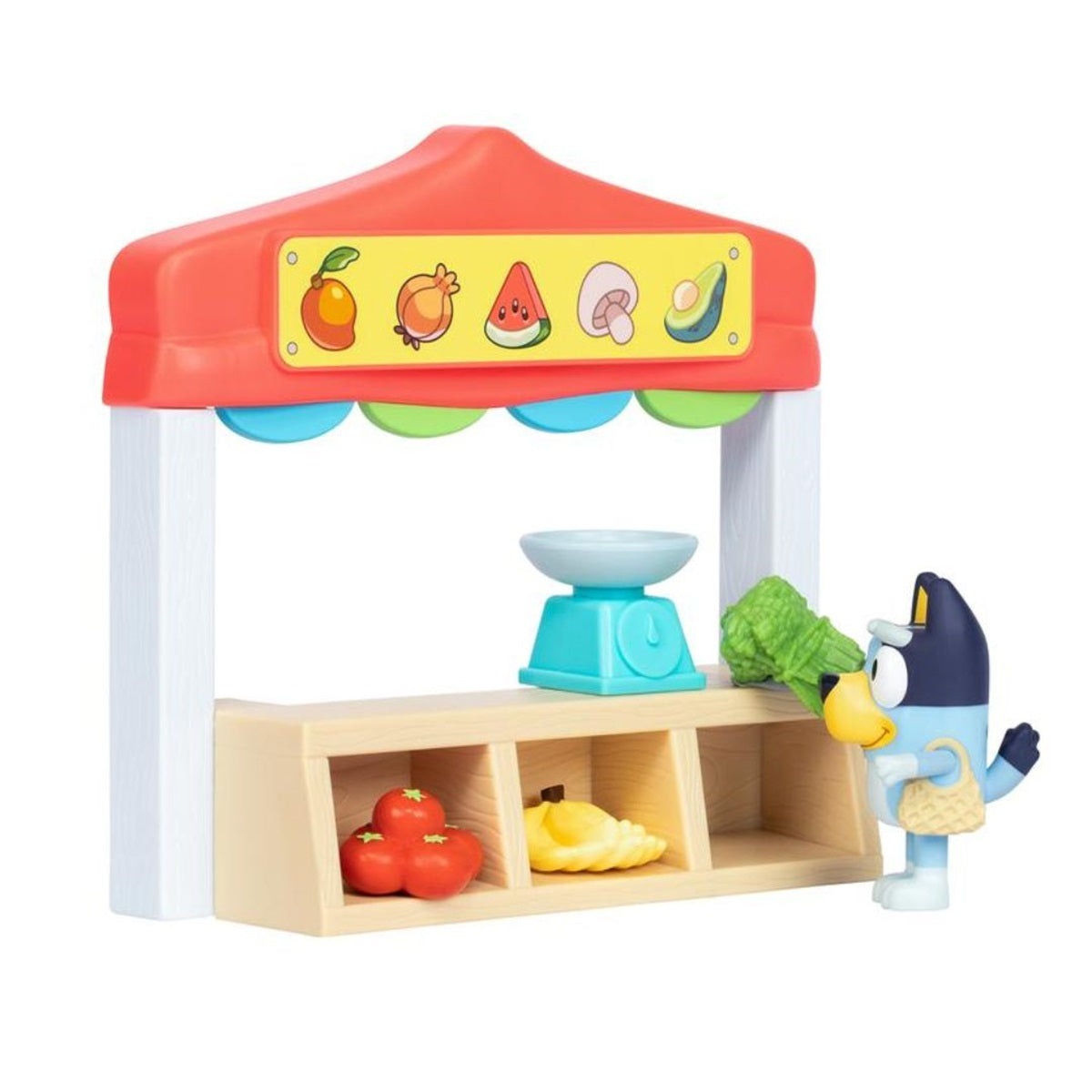 Bluey Mini Playset Farmers Market, With Bluey & Accessories