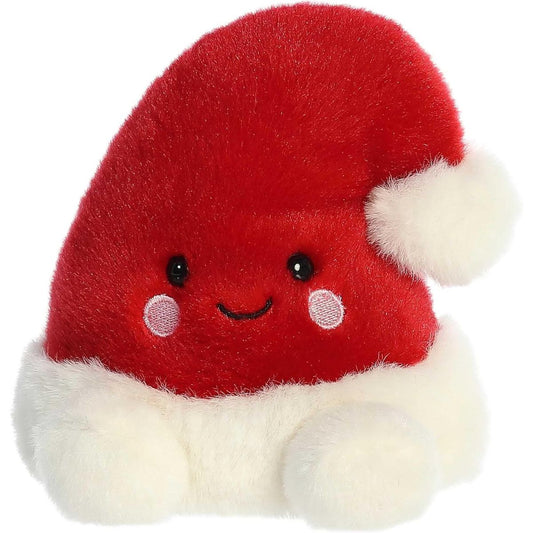 Front view thumbnail of the cute Topper Santa Hat plush sitting straight, highlighting its friendly expression and tiny extended white feet.