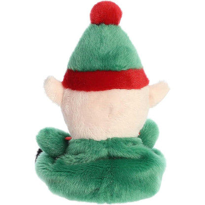 Rear thumbnail view of the Aurora elf stuffed toy displaying its smooth green plush body and the reverse side of its pointed hat.