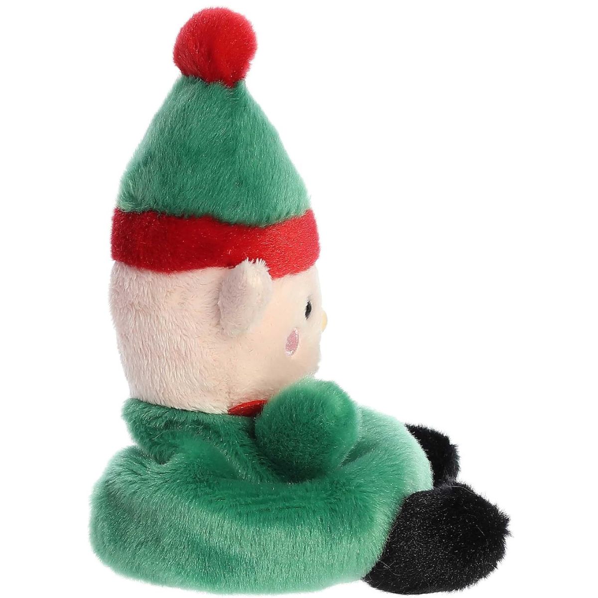Side profile thumbnail of the mini elf plush showcasing its rounded depth, side ear profile, and soft sitting posture.