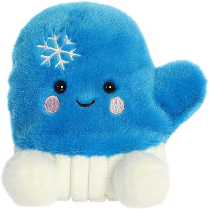Front view thumbnail of the cute Merry Mitten plush sitting straight, highlighting its friendly expression, rosy cheeks, and small white feet.