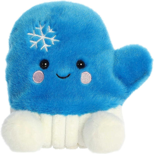 Front view thumbnail of the cute Merry Mitten plush sitting straight, highlighting its friendly expression, rosy cheeks, and small white feet.