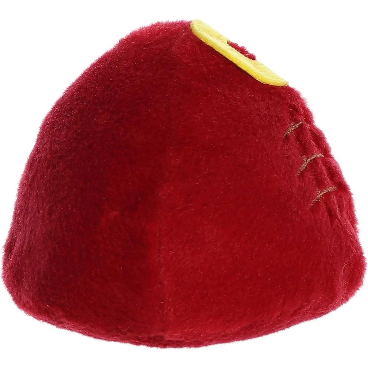 Rear thumbnail view of the Aurora holiday ham stuffed toy displaying its solid deep red plush back.