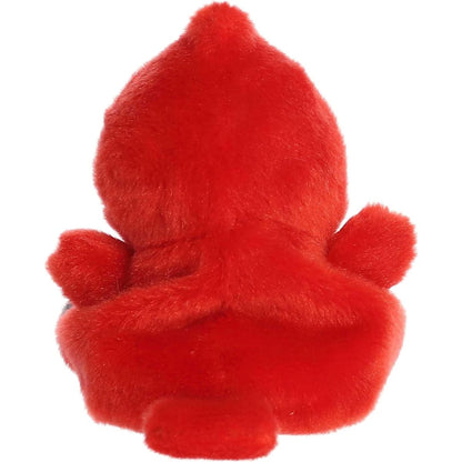 Rear thumbnail view of the Aurora cardinal stuffed toy displaying its smooth, solid red plush back and wings.