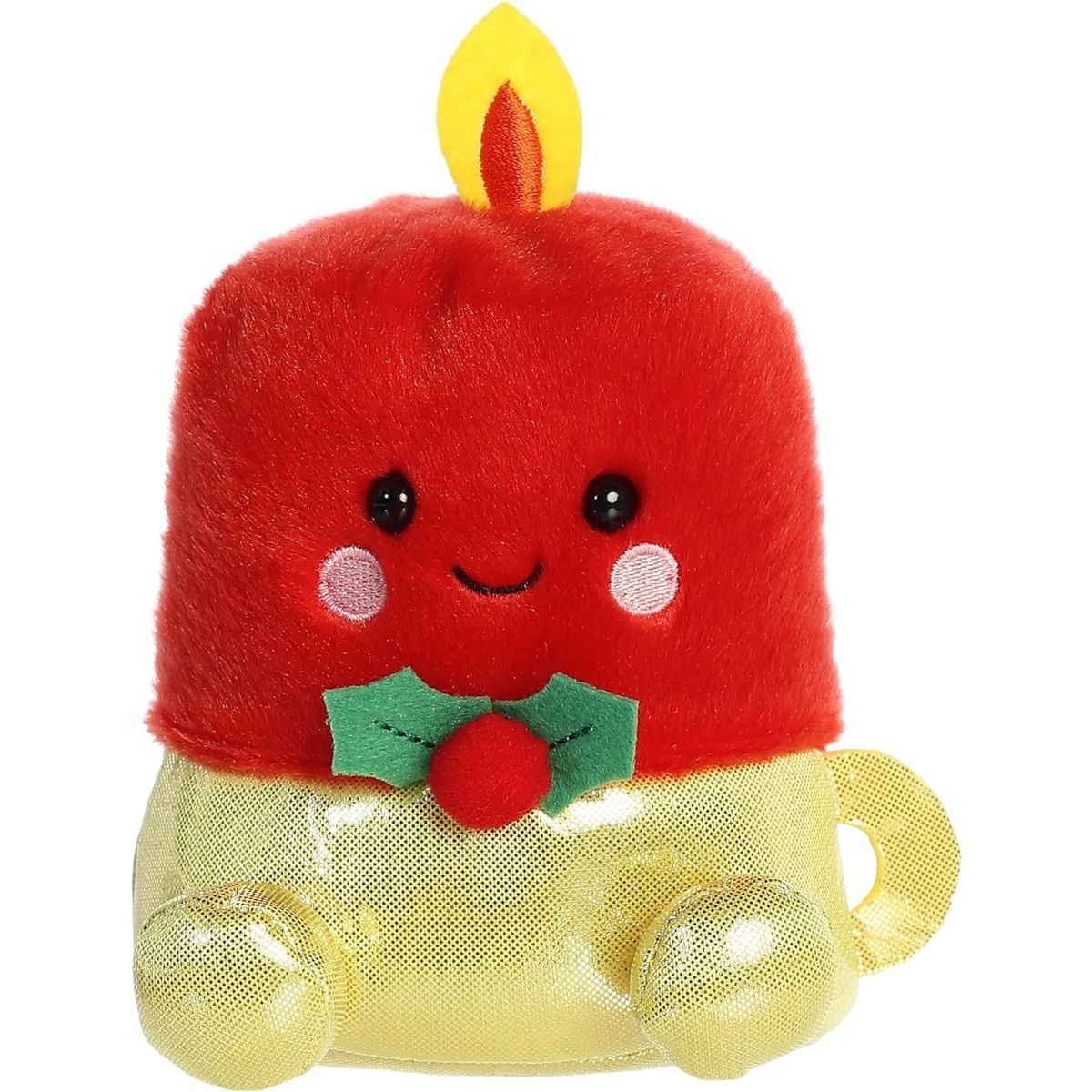 Front view thumbnail of the cute Luz Candle plush sitting straight, showcasing its friendly smiling face, blushing cheeks, and small gold feet.