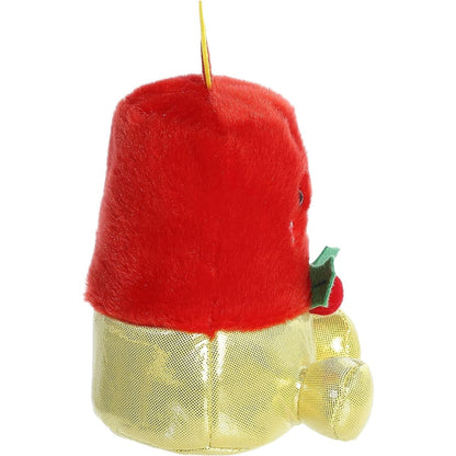Side profile thumbnail of the mini candle plush highlighting its gold side handle and upright red candle shape.