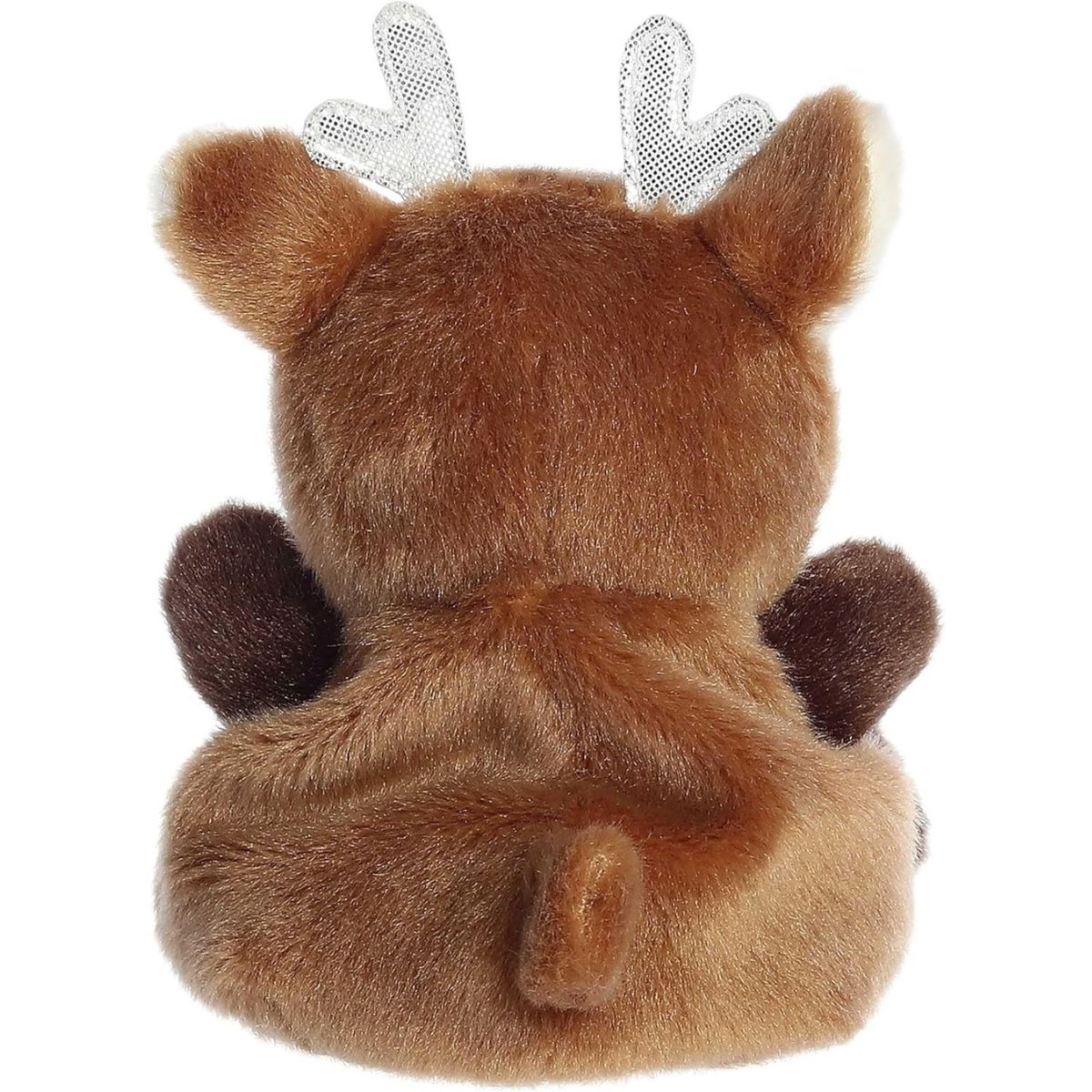 Rear thumbnail view of the Aurora reindeer stuffed toy displaying its smooth brown plush back and tiny brown tail.