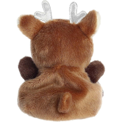 Rear thumbnail view of the Aurora reindeer stuffed toy displaying its smooth brown plush back and tiny brown tail.