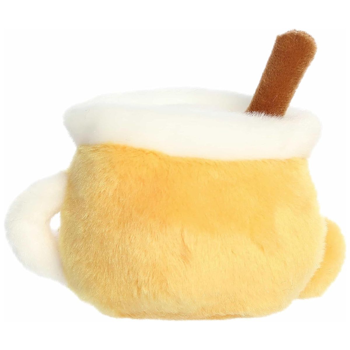 The rear thumbnail view of the yellow seasonal apple cider stuffed toy displaying its clean plush back and stitched cream border.
