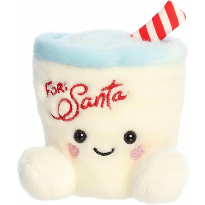 Aurora Palm Pals holiday milk plush highlighting its cylindrical mug shape.