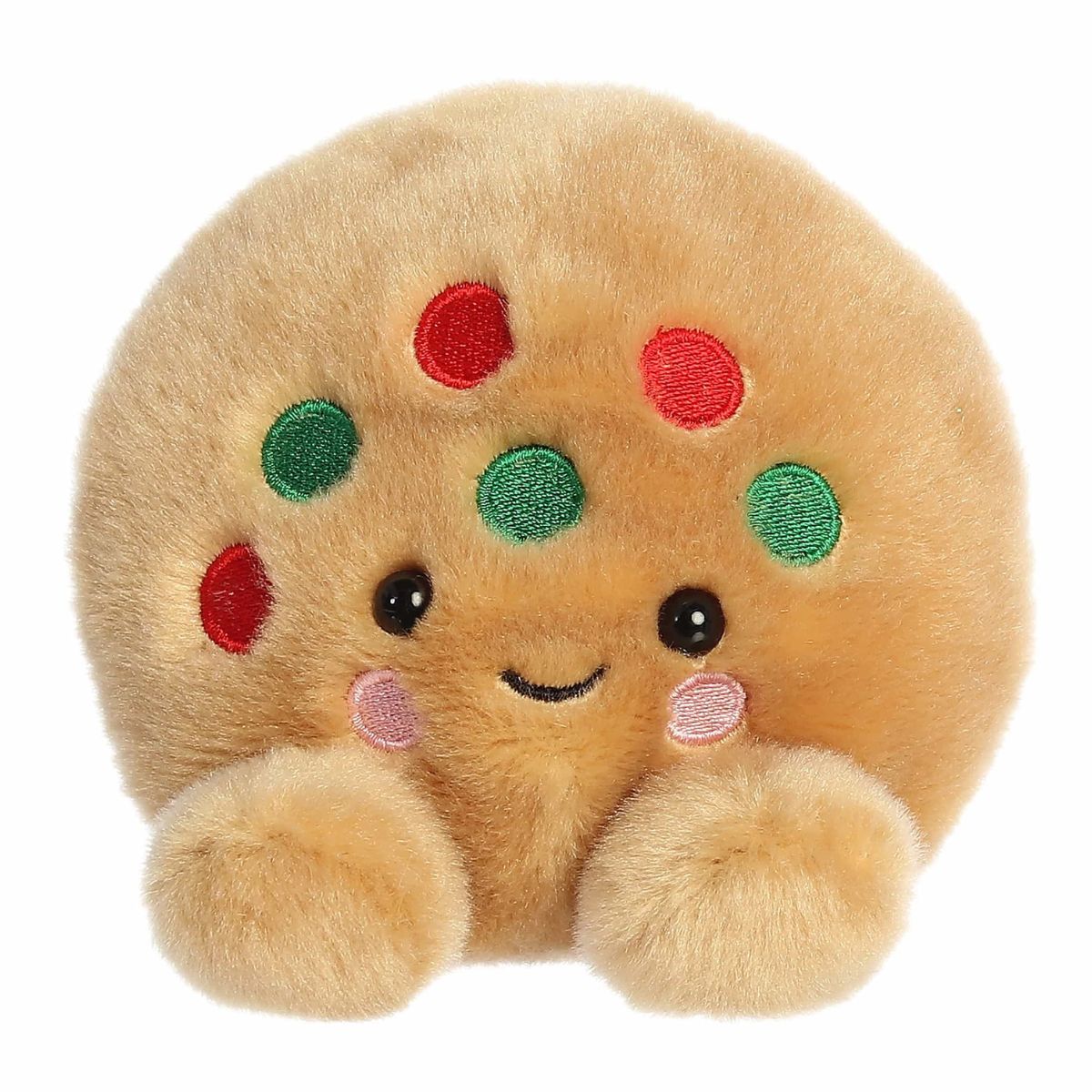 Aurora Palm Pals holiday cookie plush highlighting its round, plump shape