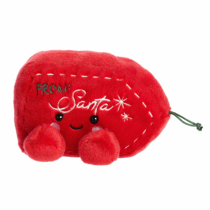 Red plush toy with 'From Santa' text on a white background